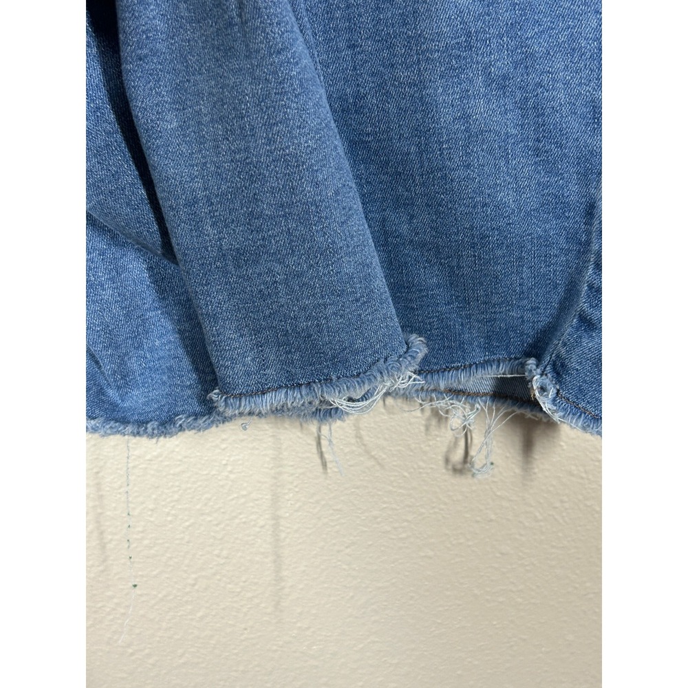 J.Jill Denim Curv-Fit High-Rise Straight-Leg‎ Crop Jeans Blue Size 18T Raw Hem - Picture 5 of 11